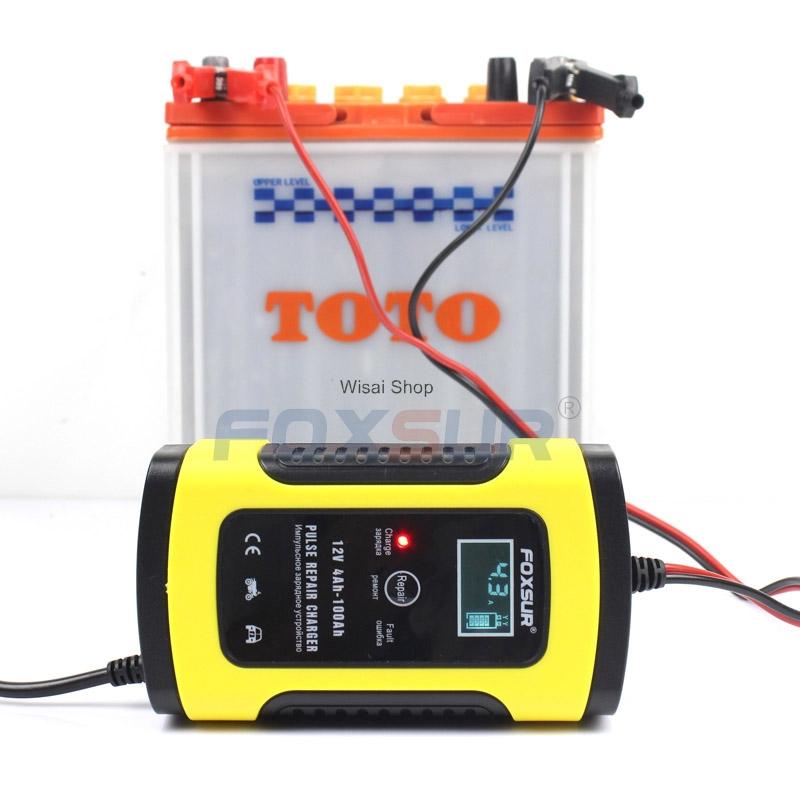เครื่องชาร์จ 12V อัจฉริยะและซ่อมแบตเตอรี่รถยนต์ Pulse Repair Charger 12V 4-100Ah 4 e4f5cdfccb1a2e009fb352a1f365d3e4