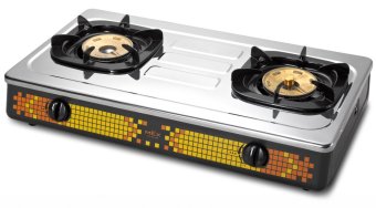 MEX เตาแก๊สชนิดตั้งโต๊ะ 2 หัว รุ่น PC602M สเตนเลส สตีล / สีเทาเข้ม