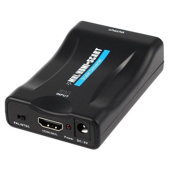 Mondaplast HML / HDMI to SCART Adapter Video Converter Stereo Audio Scaler Adapter support PAL NTSC for SKY HD Blu Ray DVD HDTV TV PS3 PS4 Xbox Projector image
