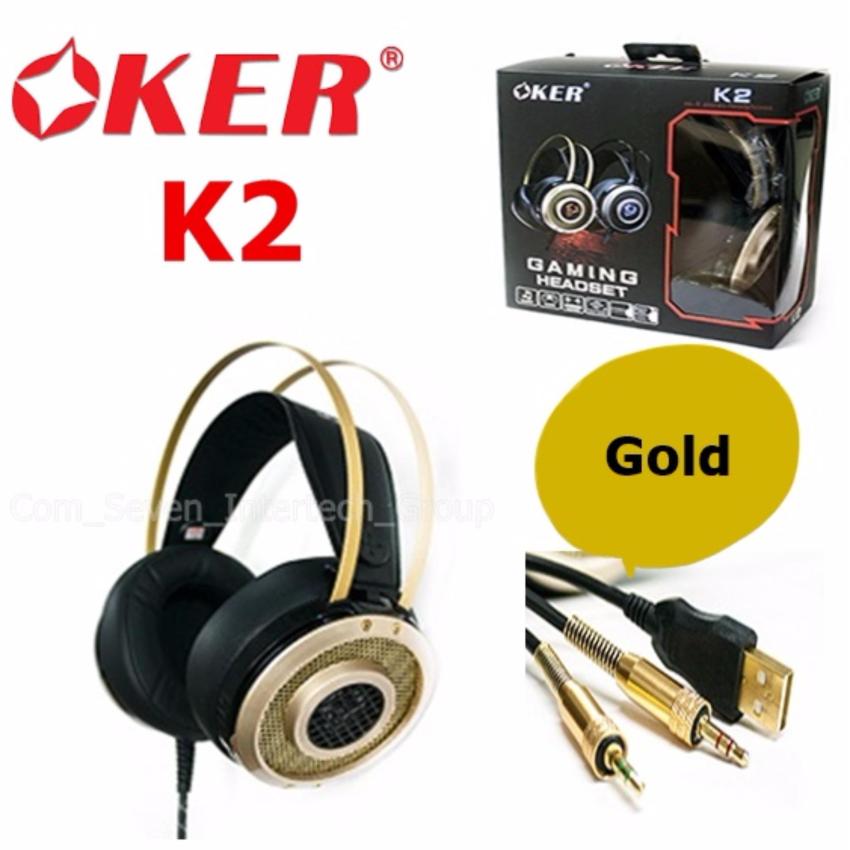 OKER หูฟังแบบครอบหู ระบบเสียงสเตอริโอ รุ่นK2 (สีทอง) OKER หูฟังแบบครอบหู ระบบเสียงสเตอริโอ รุ่นK2 (สีทอง)