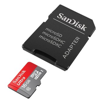 Sandisk MicroSD Ultra Class 10 80MB/S - 16GB with Adapter (SQUNC-016G-GN6) image