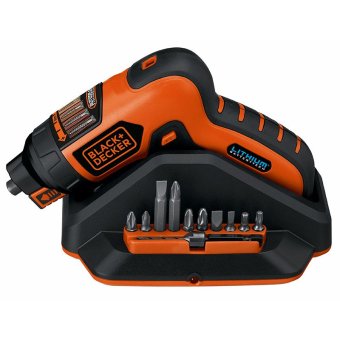 Black+Decker ชุดไขควงไร้สายพร้อมก้านแม่เหล็กจับน็อต 3.6V Li-ion รุ่น AS36LN Black+Decker ชุดไขควงไร้สายพร้อมก้านแม่เหล็กจับน็อต 3.6V Li-ion รุ่น AS36LN