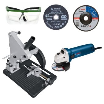 BOSCH เครื่องเจียร 4 นิ้ว gws060 + แท่นจับเครื่องเจียร์ + แว่นตากันสะเก็ด + ใบตัด 4 BOSCH เครื่องเจียร 4 นิ้ว gws060 + แท่นจับเครื่องเจียร์ + แว่นตากันสะเก็ด + ใบตัด 4