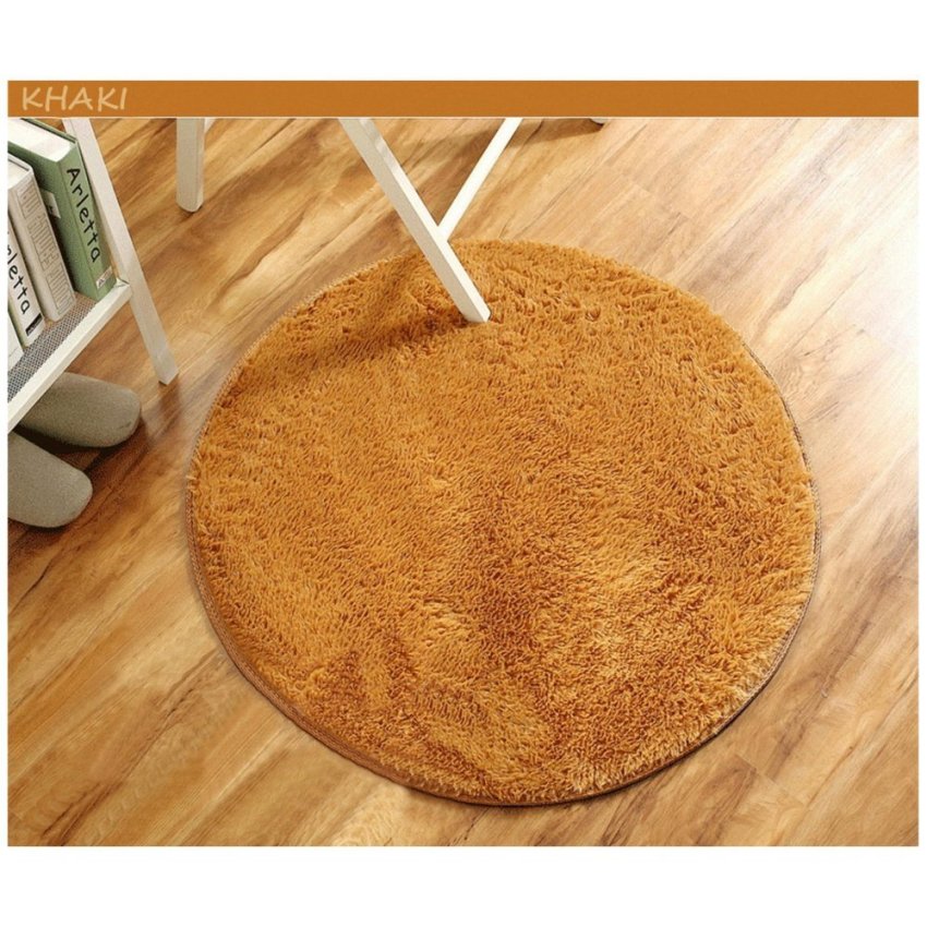 Super Soft Modern Living Room Bedroom Anti-skid Shag Silky Smooth Area Rug Carpet Round