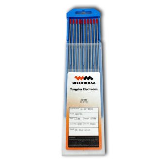WELDMAXX ลวดเชื่อมทังสเตน (หัวแดง) TG-WT20 ขนาด 3.2มม. (ห่อละ 10 เส้น). WELDMAXX ลวดเชื่อมทังสเตน (หัวแดง) TG-WT20 ขนาด 3.2มม. (ห่อละ 10 เส้น).