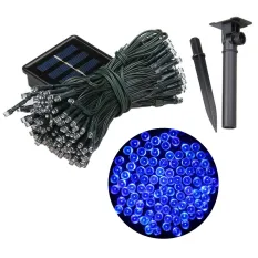 XML-Solar ไฟกระพริบโซล่าเซลล์ 200 LED (8 ฟังก์ชั่น) แสง : สีฟ้า