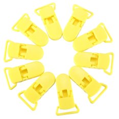 10pcs Pacifier Clips Soother Dummy Bib Suspender Paci Toy Holder (yellow) ถูกๆ 10pcs Pacifier Clips Soother Dummy Bib Suspender Paci Toy Holder (yellow) ถูกๆ