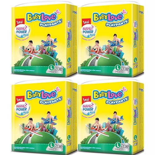 Baby Love Nano ไซส์ L กางเกง ยกลัง 4 ห่อ (ห่อล่ะ 54 ชิ้น ) image