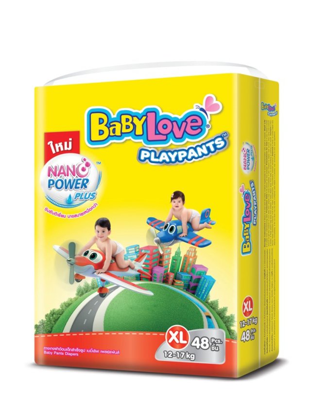 ขายยกลัง BabyLove กางเกงผ้าอ้อมเด็ก รุ่น Playpant Nano Power Plus ไซส์ XL 4 แพ็ค 192 ชิ้น (แพ็คละ 48 ชิ้น) image