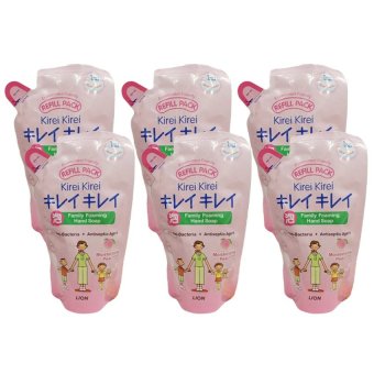 LION Kirei Kirei Family Foaming Hand Soap สีชมพู กลิ่นพีช 200 ml (6 ถุง) LION Kirei Kirei Family Foaming Hand Soap สีชมพู กลิ่นพีช 200 ml (6 ถุง)