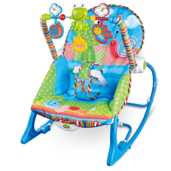 Morestech เปลโยก-สั่น มีเสียงเพลง ibaby Infant-to-toddler Rocker ลายแมลงปอ สีฟ้า image