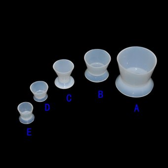 One set Dental Lab Nonstick Silicone Mixing Bowl Cup (1-5#)