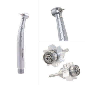 New Dental High Speed E-generator Fiber Optic LED Handpiece Large Torque Push Button 3 Water Spray 2 Hole with Oval Handle - intl