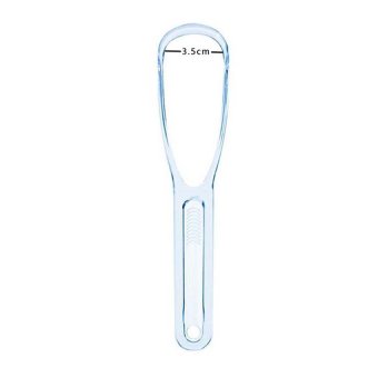 Cocotina French Tongue Scraper Remove Bad Breath Tongue Coating Cleaner - Blue