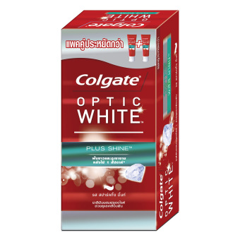 COLGATE ยาสีฟัน อ๊อฟติค ไวท์ พลัส ชายน์ 100 กรัม - แพ็คคู่