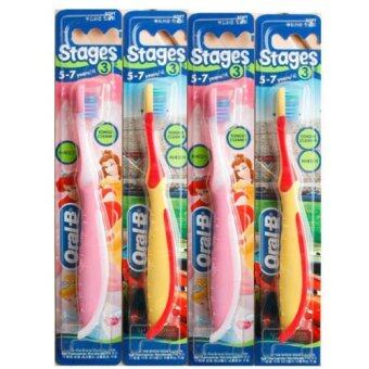 Oral-B Stages 3 Toothbrush 5 - 7 years 4 Pack /GENUINE and ORIGINAL Packing