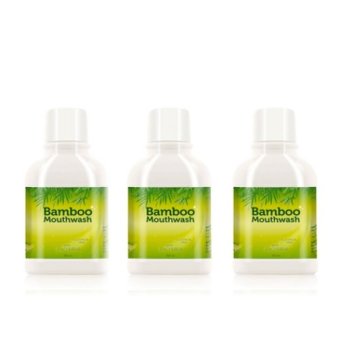 Hylife Bamboo Mouthwash น้ำยาบ้วนปากบูเม้าท์วอช ขจัดคราบหินปูน ชา กาแฟ 300 ml. (3 ขวด)