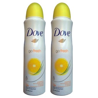 Dove Go Fresh Anti-Perspirant Deodorant Spray Grapefruit & lemongrass Scent 150ml (2 ขวด)