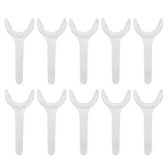 BolehDeals 10pc Clear T Shape Dental Cheek Retractor Lip Mouth Opener Teeth Whitening L