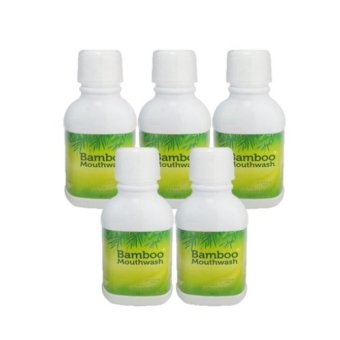 Hylife Bamboo Mouthwash น้ำยาบ้วนปากบูเม้าท์วอช ขจัดคราบหินปูน ชา กาแฟ 300 ml. (5 ขวด)