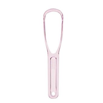 Cocotina French Tongue Scraper Remove Bad Breath Tongue Coating Cleaner - Pink