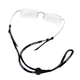 Adjustable Holder Sunglass Eyewear Cord Neck Strap Black