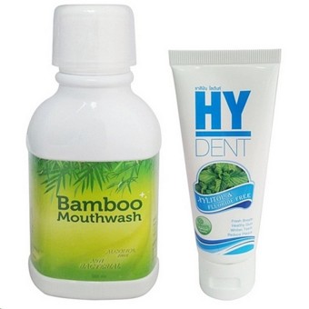 Bamboo mouthwash 300ml. + HY DENT Set ดูแลสุขภาพปาก 80 g.