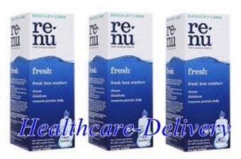 Renu Fresh Multi Purpose Solution 120 ml (3ขวด)รีนิว เฟรช น้ำยาล้างคอนแทคเลนส์