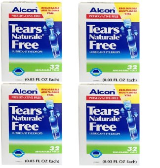 ALCON Tears Naturale Freeน้ำตาเทียม ไม่มีสารกันบูด0.03 FL.OZ (0.8 ml) 4กล่อง