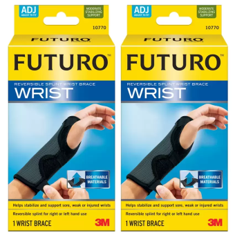 Futuro Wristอุปกรณ์พยุงข้อมือ รุ่น10770ชนิดปรับกระชับได้ เสริมแถบเหล็ก2ชิ้น(สีดำ)