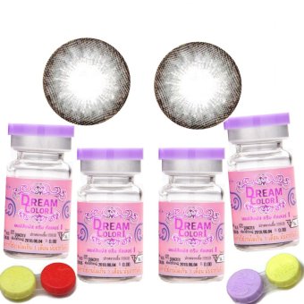 Dreamcolor1แบบแฟชั่น รุ่น mini emma (สีเทา) พร้อมตลับใส่ 2 คู่