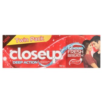 CLOSE UP โคลส อัพ ดีพ แอคชั่น เรด ฮอต 160 กรัม (แพ็คคู่)