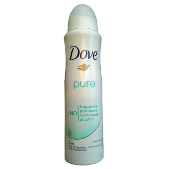 Dove Pure Antiperspirant Deodorant Spray Fragrance Free 48 Hour 150ml (1 ขวด)