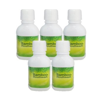 Bamboo Mouthwash น้ำยาบ้วนปากบูเม้าท์วอช ขจัดคราบหินปูน ชา กาแฟ 300 ml. (5 ขวด)