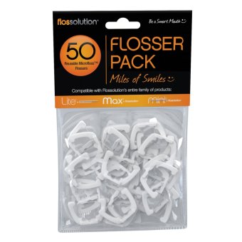 Flossolution 50 Flosser Pack หัวเปลี่ยนไหมขัดฟัน