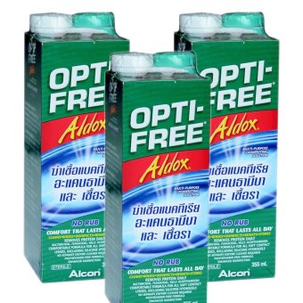 ALCON Opti-Free Aldox ออฟติ-ฟรี ออลด็อซ สำหรับล้างคอนแทคเลนส์ 355ml. (3 ขวด)