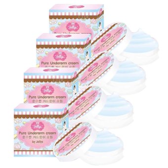 Jellys Pure Underarm Cream ครีมรักแร้ขาว ลดกลิ่นเต่า เจลลี่ ขนาด 50 กรัม (4 กระปุก)