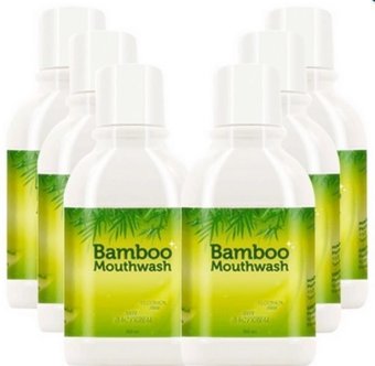 Hylife Bamboo mouthwash น้ำยาบ้วนปาก ขจัดคราบหินปูน ชา กาแฟ (300 ml.) 6ขวด