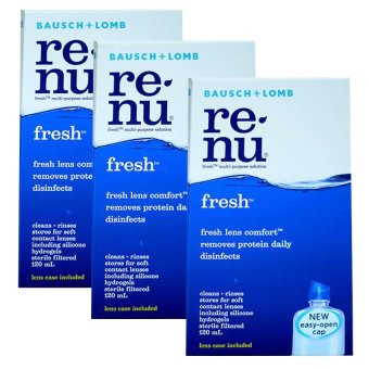 Renu Fresh Multi Purpose Solution 355 ml (3ขวด)แถมฟรี ขวดเล็ก60 ml 3ชุด