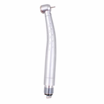 New Denshine Dental High Speed E-generator Fiber Optic LED Handpiece Large Torque Push Button 3 Water Spray 4 Hole with Oval Handle - intl