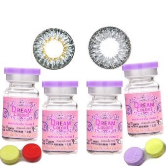 Dreamcolor1แบบแฟชั่น (mini rocco) + camel เลนส์เล็ก (สีเทา) + ตลับใส่