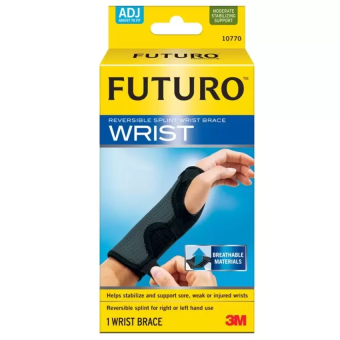 Futuro Wristอุปกรณ์พยุงข้อมือ ปรับกระชับได้ เสริมแถบเหล็ก1ชิ้น(สีดำ)