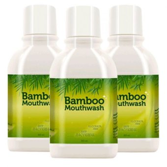 Bamboo Mouthwash น้ำยาบ้วนปากบูเม้าท์วอช ขจัดคราบหินปูน ชา กาแฟ 300 ml. (3 ขวด)