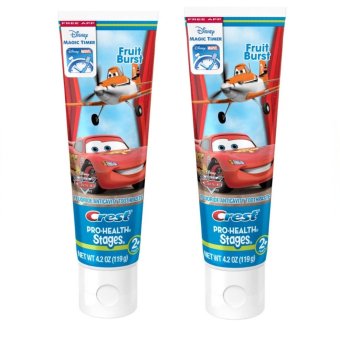 ยาสีฟันเด็ก Crest Pro-Health Stages Kids Toothpaste featuring Disney Pixar Cars and Planes with Disney MagicTimer App by Oral-B, 4.2 oz x2 ชิ้น