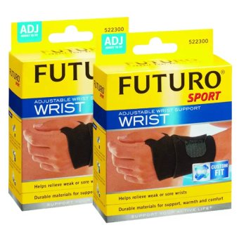 Futuro Sport Adjustable Wrist Support Wristฟูทูโร่ อุปกรณ์พยุงข้อมือแบบมีห่วงรองรับ ชนิดปรับกระชับได้(รุ่น09033) 2อัน