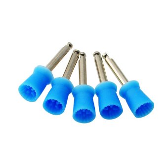 BLUE 100 PCS Dental Polishing Polish Prophy Cup Brush 4 Webbed Blue Color Latch Type