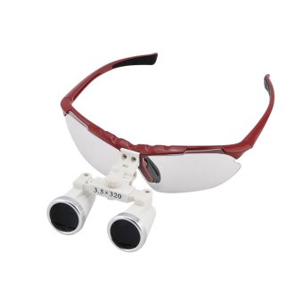 RED 3.5X 320mm Dentist Dental Surgical Medical Binocular Loupes Optical Glass Loupe