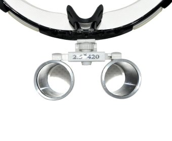 Black 2.5X 420mm Dentist Dental Surgical Medical Binocular Loupes Optical Glass Loupe