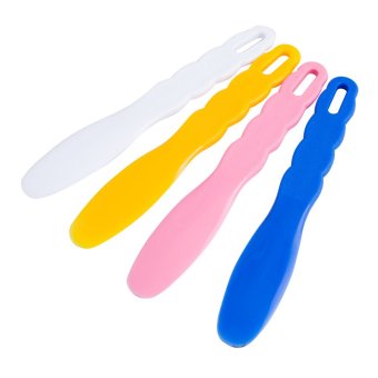 4pcs assorted dental lab plastic mixing spatula for impression material alginate - intl