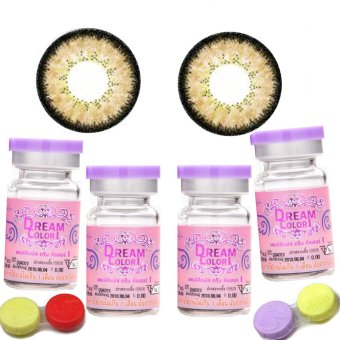 Dreamcolor1แบบแฟชั่น รุ่น max (สีน้ำตาล) พร้อมตลับใส่ 2 คู่